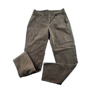Brooks Brothers Women's Brown Corduroy Straight Leg Pants High Waist Casual 8